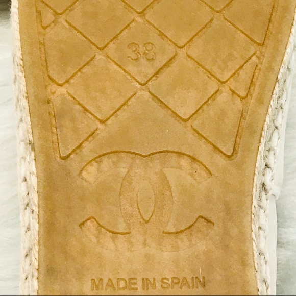 CHANEL Espadrilles Velvet White/Black - Picture 4 of 6